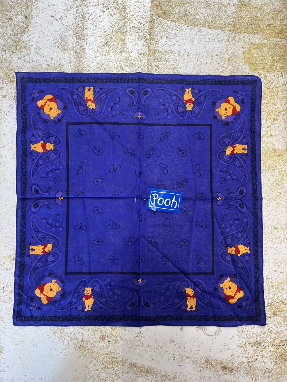 Vintage Winnie the Pooh Handkerchief.